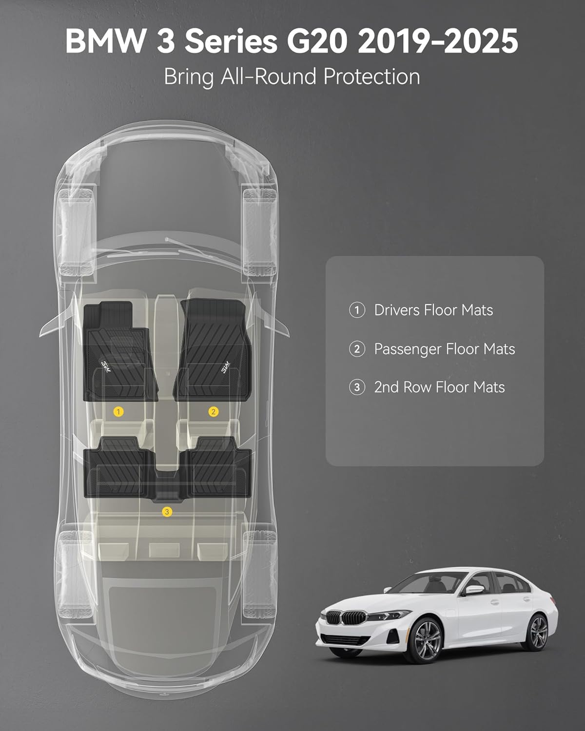 BMW 3 Series 2018 - 2026 - Adrian Pro Series Car Mats - Adrian.UAE