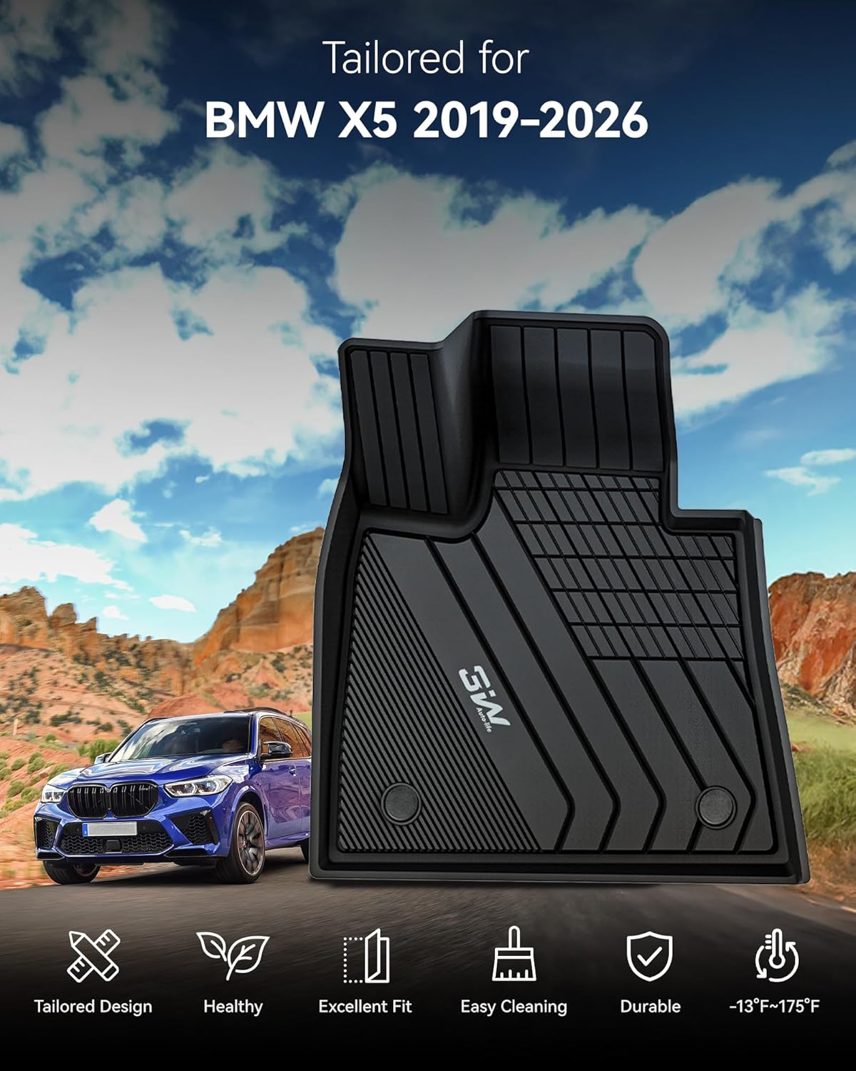 BMW X5 2019 - 2026 - Adrian Pro Series Car Floor Mats - Adrian.UAE