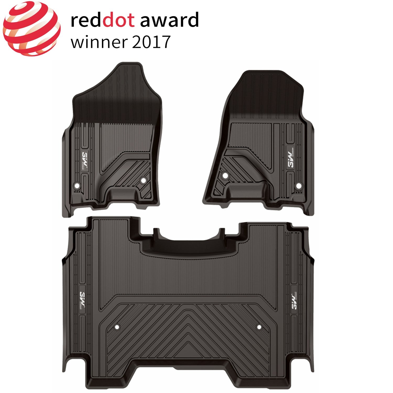 Dodge Ram 1500 2019 - 2025 Crew Cab (Without rear under seat Storage) Adrian Pro Series Car Mats - Adrian.UAE