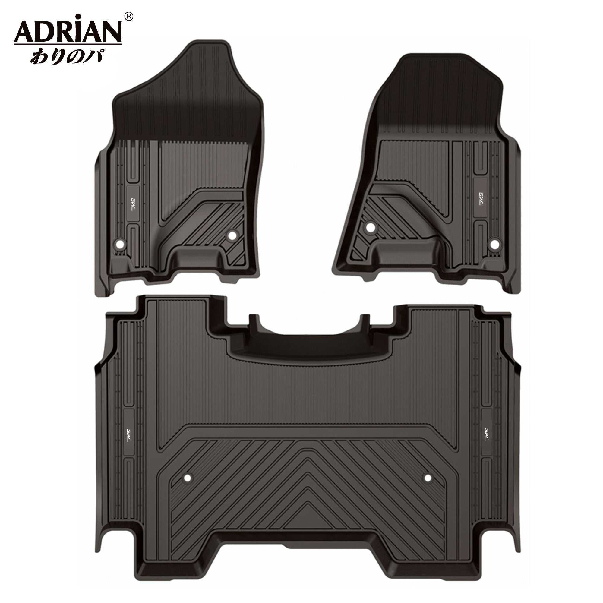 Dodge Ram 1500 Crew Cab 2026 (With rear under seat Storage) Adrian Pro Series Car Mats (Copy) - Adrian.UAE