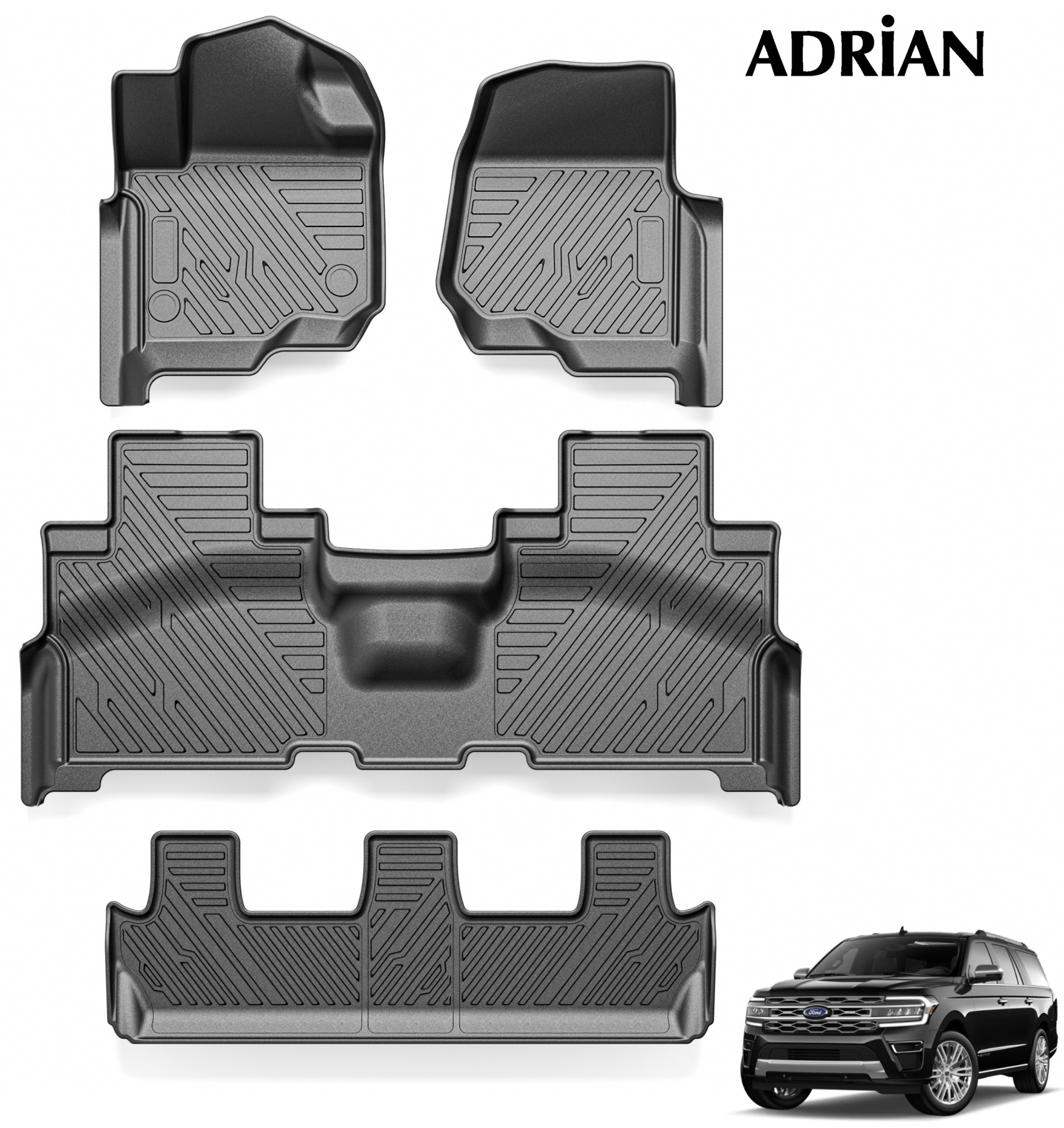 Ford Expedition 2018 - 2025 - Short Chassis - Adrian Sport Series Car Mats - Adrian.UAE
