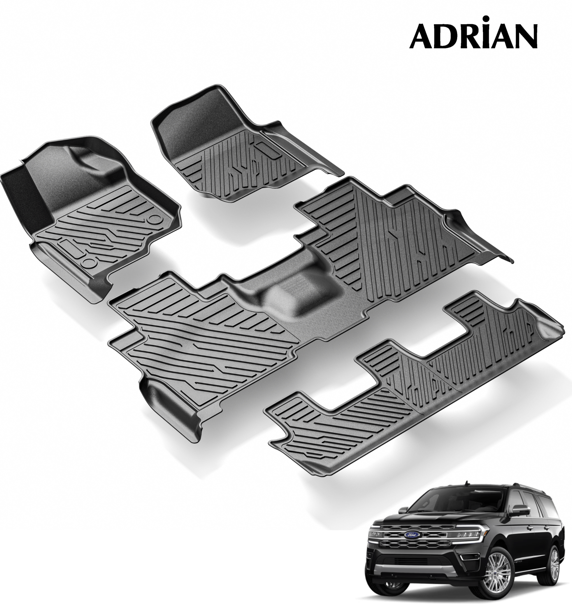 Ford Expedition 2018 - 2025 - Short Chassis - Adrian Sport Series Car Mats - Adrian.UAE