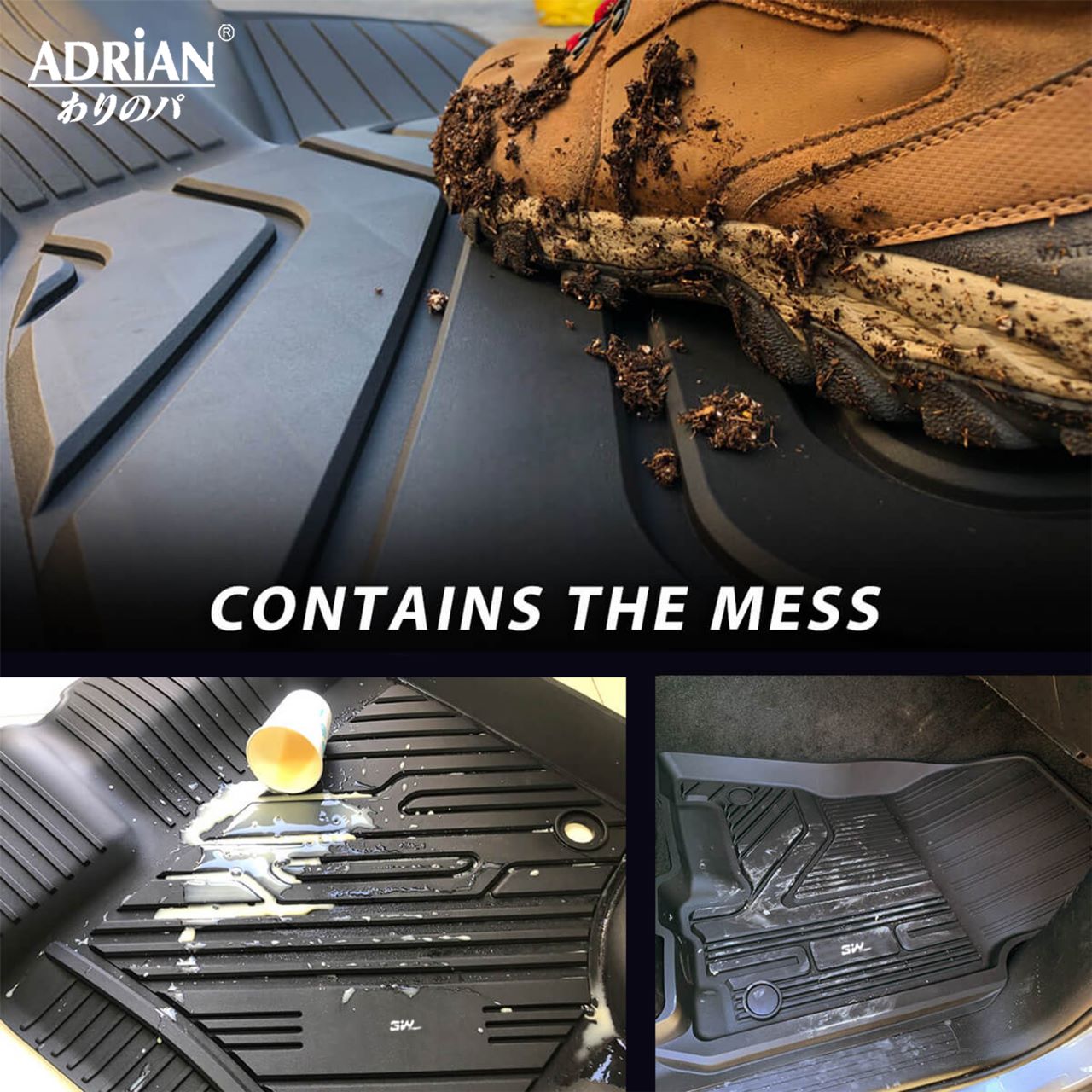 GMC Sierra/ Sierra Denali SuperCrew Cab/ Chevrolet Silverado 2019 - 2025 - Adrian Pro Series Car Mats - Adrian.UAE