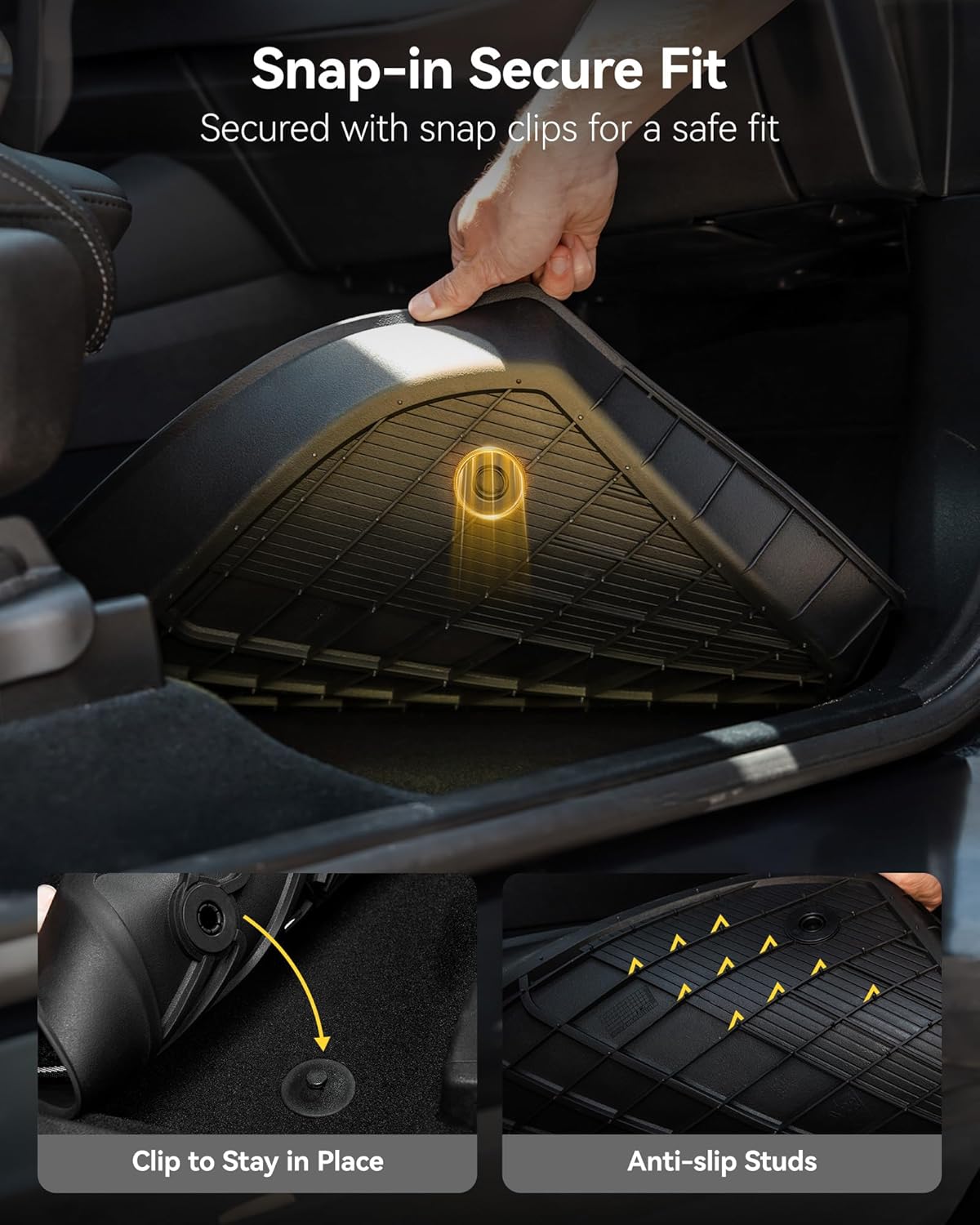 GMC Yukon/Chevrolet Tahoe//Cadillac Escalade 2021 - 2026 (Short Chassis - 2nd Row Bench Seats) - Pro Series Car Mats - Adrian.UAE