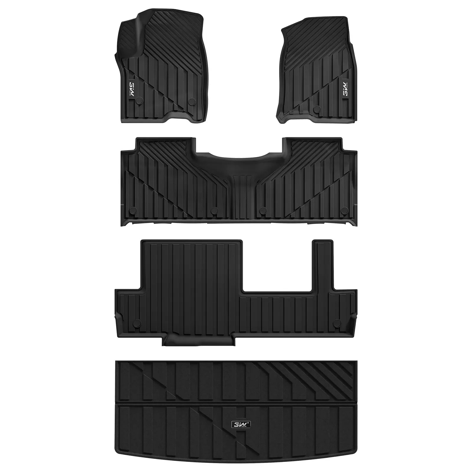 GMC Yukon/Chevrolet Tahoe//Cadillac Escalade 2021 - 2026 (Short Chassis - 2nd Row Bench Seats) - Pro Series Car Mats - Adrian.UAE