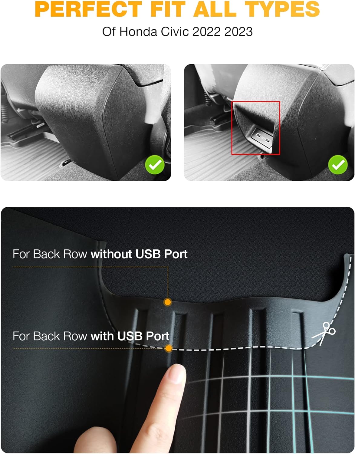 Honda Civic 2022 - 2024 - Sedan Only - Adrian Pro Series Car Mats - Adrian.UAE