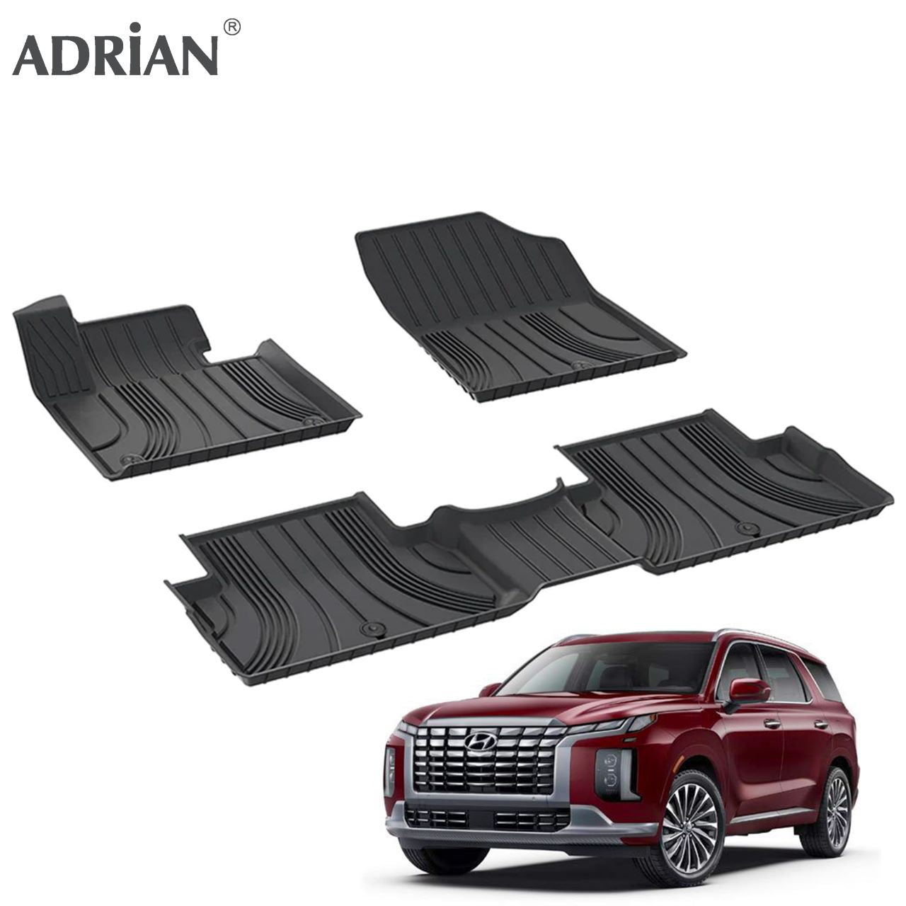 Hyundai Palisade 2018 - 2025 - Adrian Car Mats Pro Series - Adrian.UAE