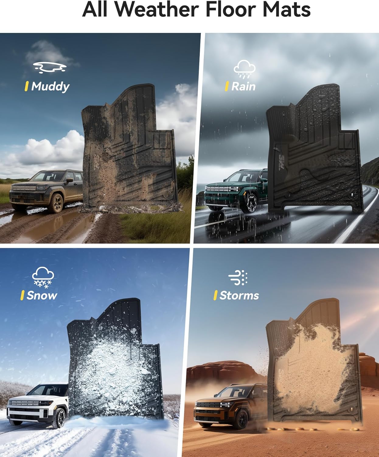 Hyundai Santa Fe 2024 - 2026 - Adrian Pro Series Car Mats - Adrian.UAE