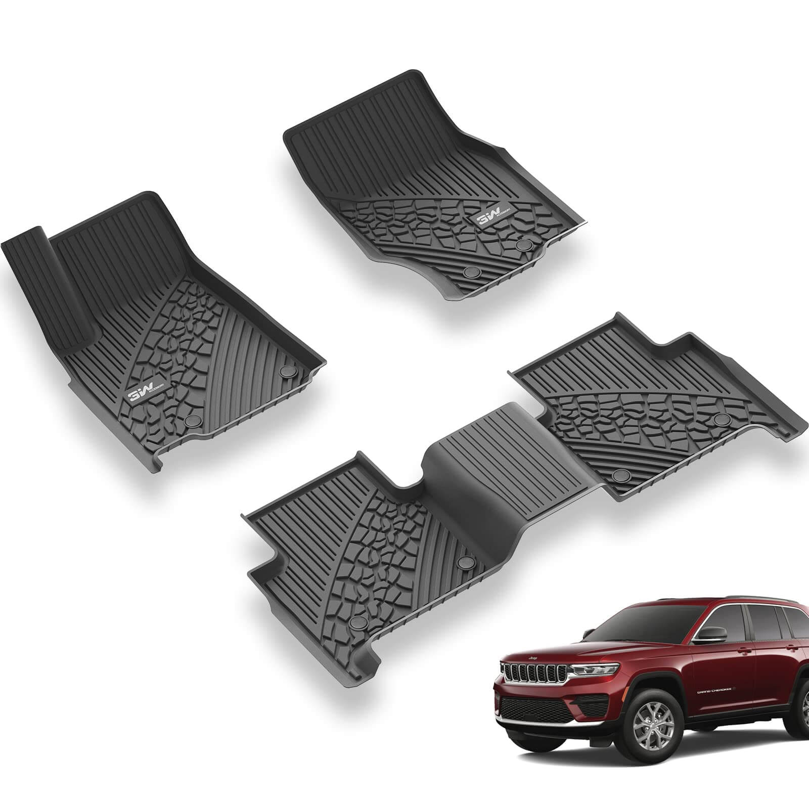 Jeep Grand Cherokee 5 Seats 2021 - 2025 - Adrian Car Mats Pro Series - Adrian.UAE