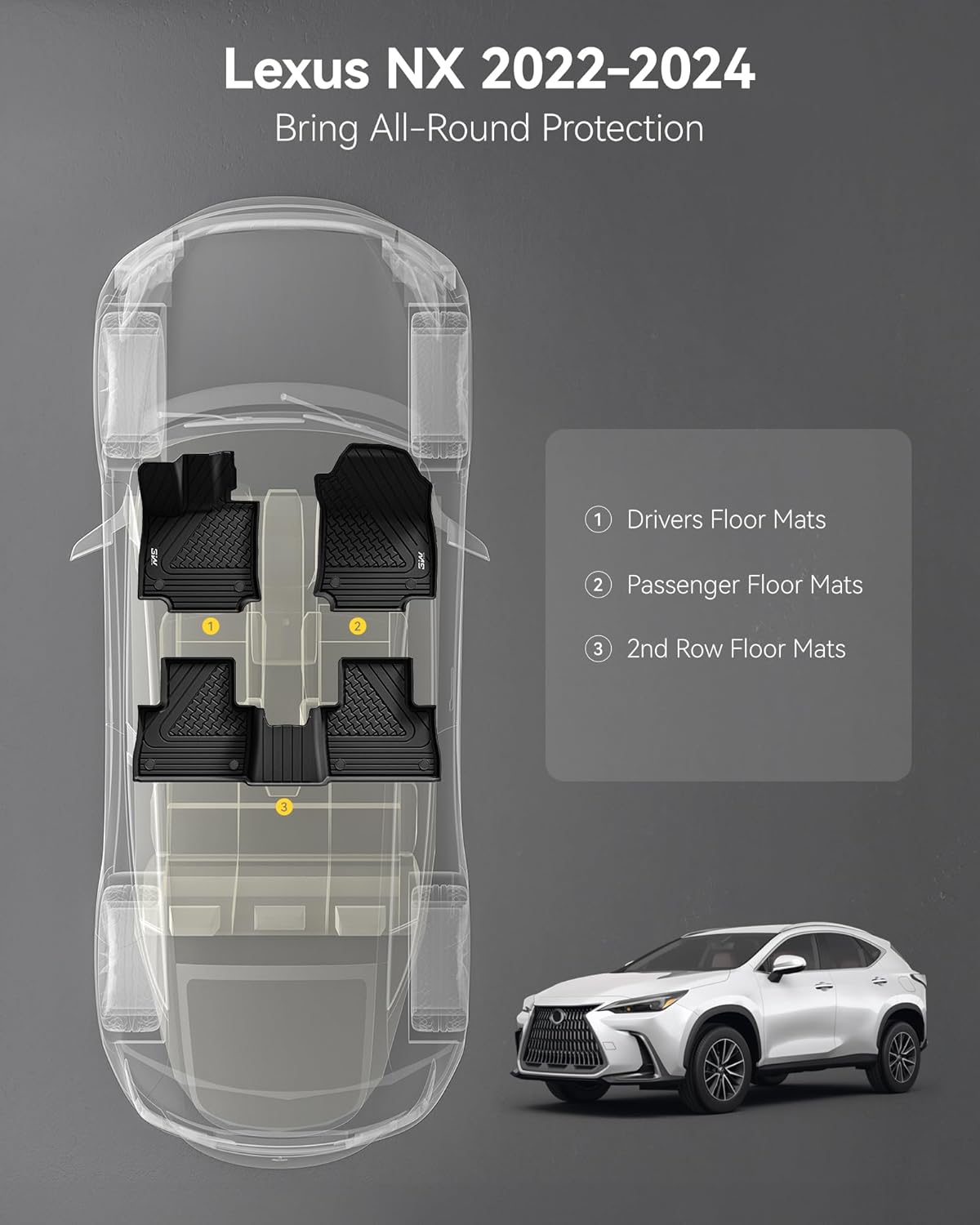 Lexus NX 2022 - 2025 - Adrian Pro Series Car Mats - Adrian.UAE