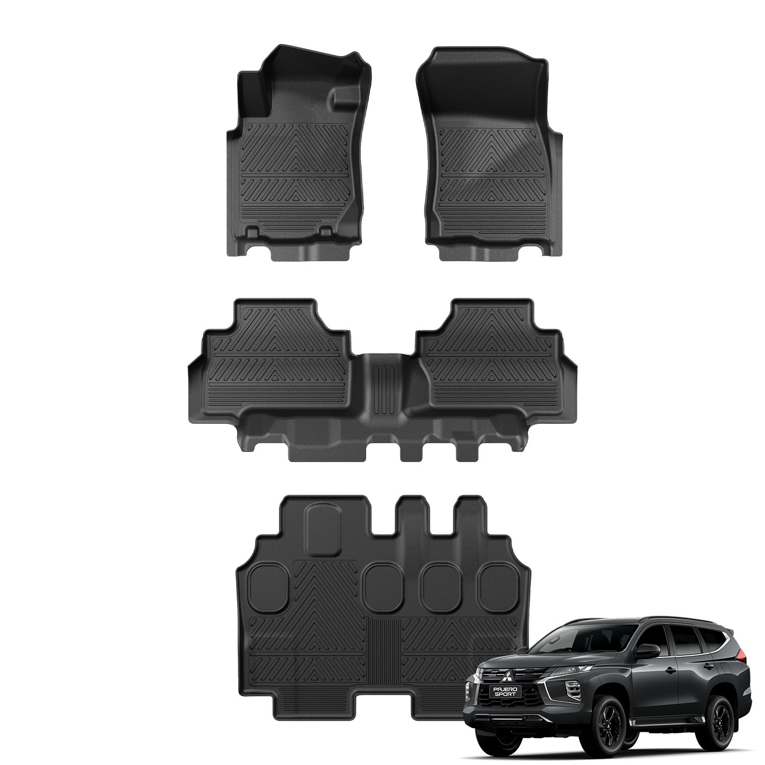 Mitsubishi Montero Sport 2022 - 2025 - Comfort Series Car Mats - Adrian.UAE