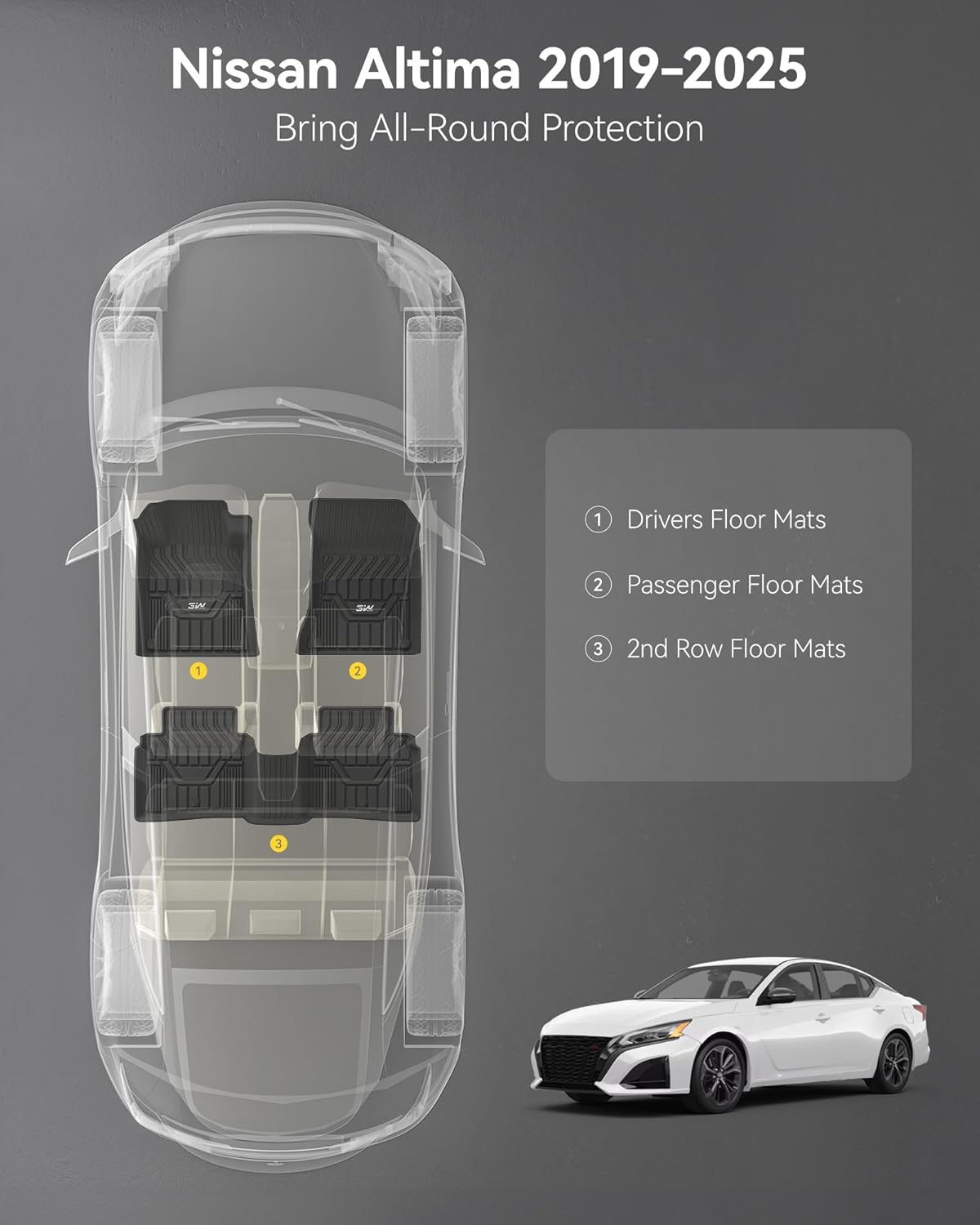 Nissan Altima 2019 - 2025 - Adrian Car Mats Pro Series - Adrian.UAE