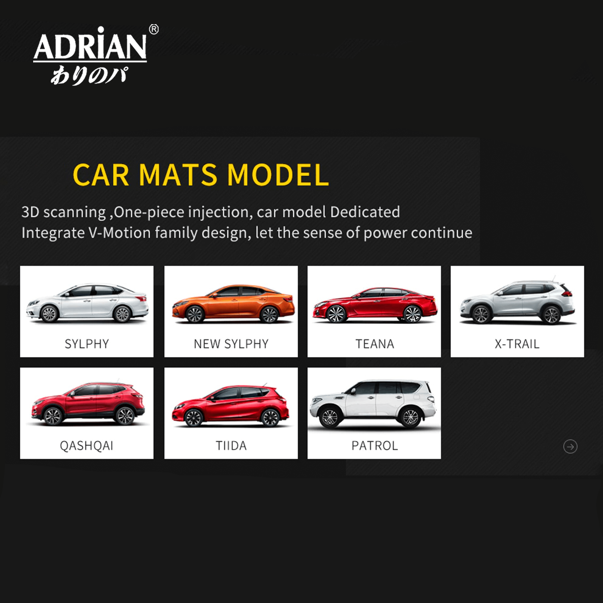 Nissan X - Trail 2014 - 2022 - Adrian Car Mats Pro Series - Adrian.UAE