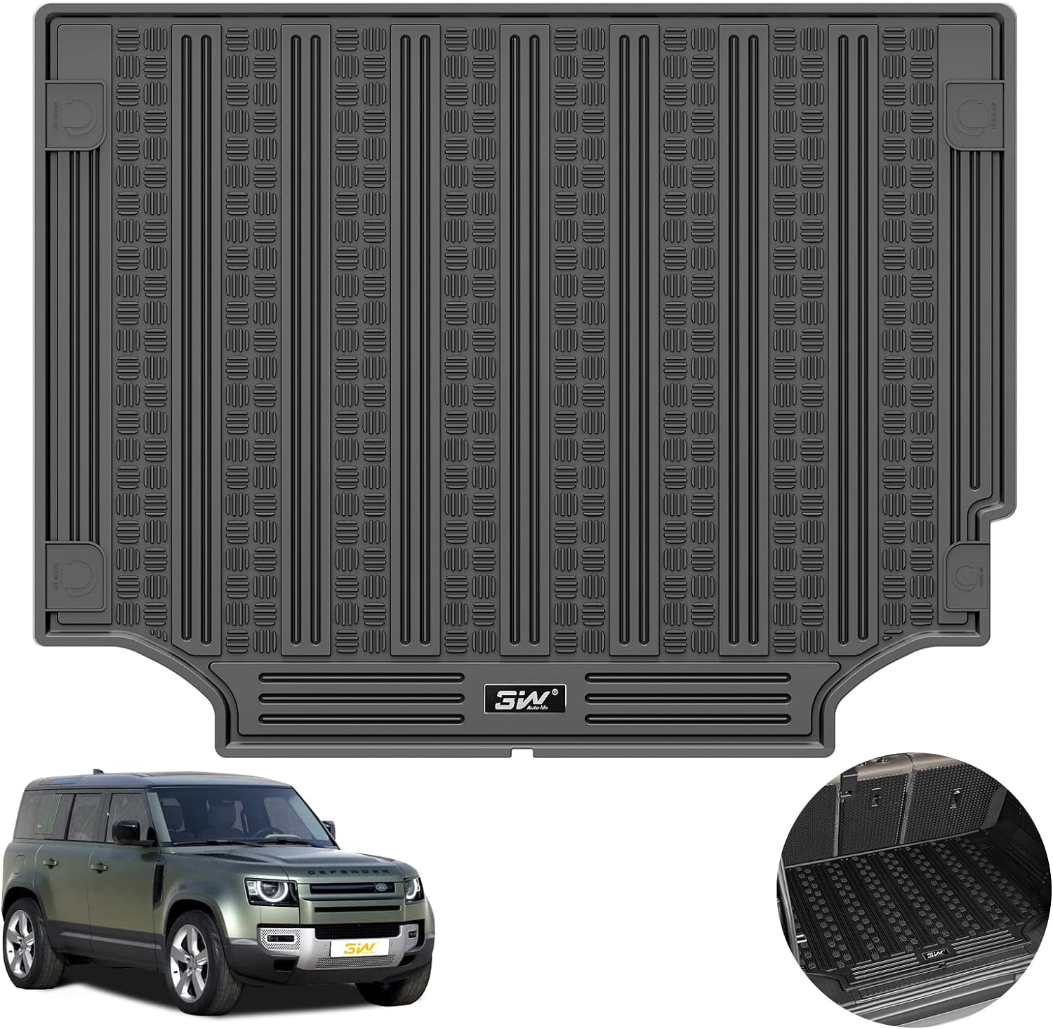Range Rover Defender 110 (4 Doors) 2020 - 2025 - Adrian Trunk Mats Pro Series - Adrian.UAE