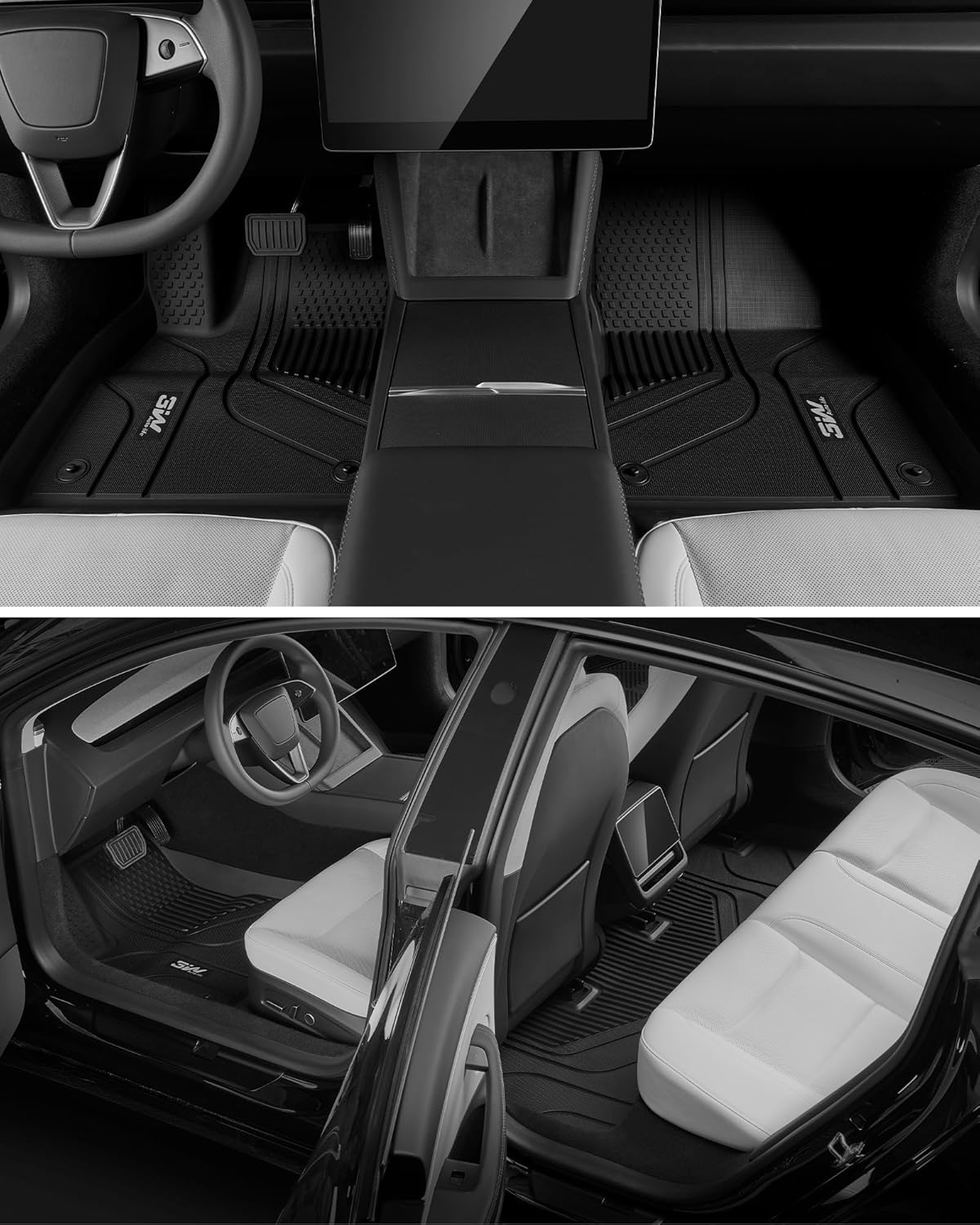 Tesla Model 3 2024 - 2026 Highland New Generation ADRIAN 3W Custom Floor Mats TPE Material & All - Weather Protection - Adrian.UAE