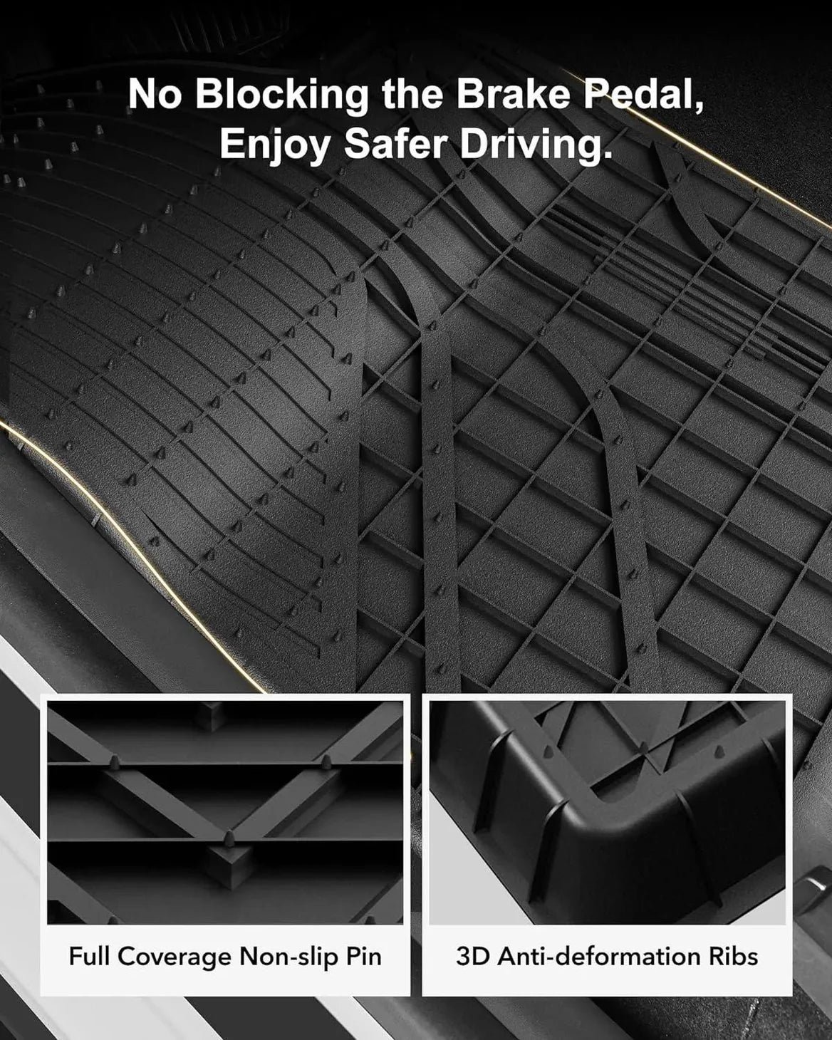 Tesla Model 3 2024 - 2026 Highland New Generation ADRIAN 3W Custom Floor Mats TPE Material & All - Weather Protection - Adrian.UAE