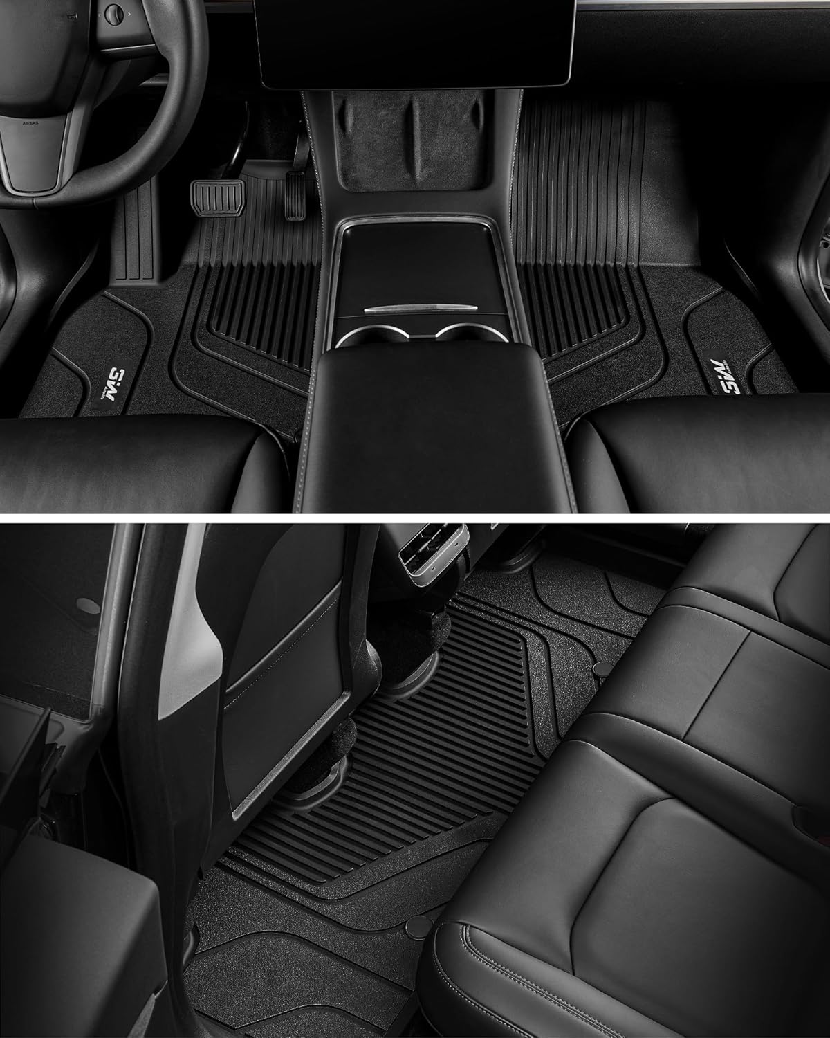 Tesla Model Y 2025 - 2026 ADRIAN 3W Custom Floor Mats TPE Material & All - Weather Protection 5 - Seater - Adrian.UAE