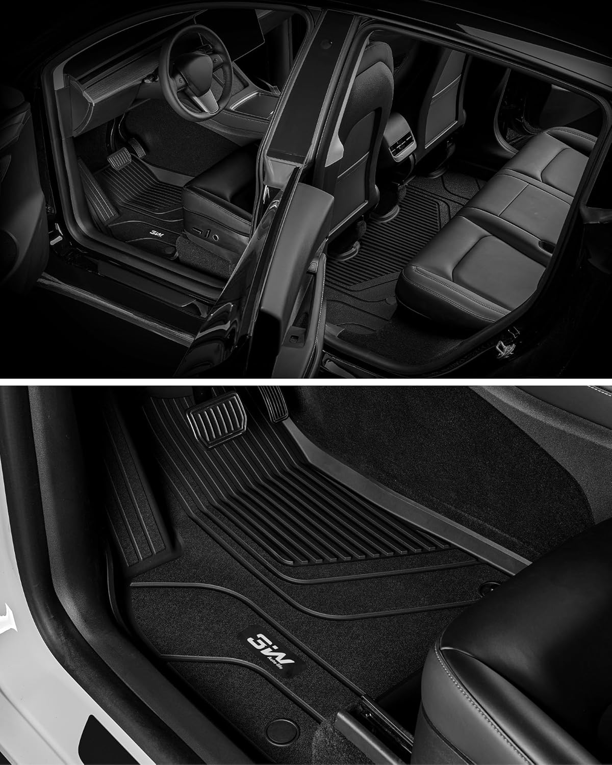 Tesla Model Y 2025 - 2026 ADRIAN 3W Custom Floor Mats TPE Material & All - Weather Protection 5 - Seater - Adrian.UAE