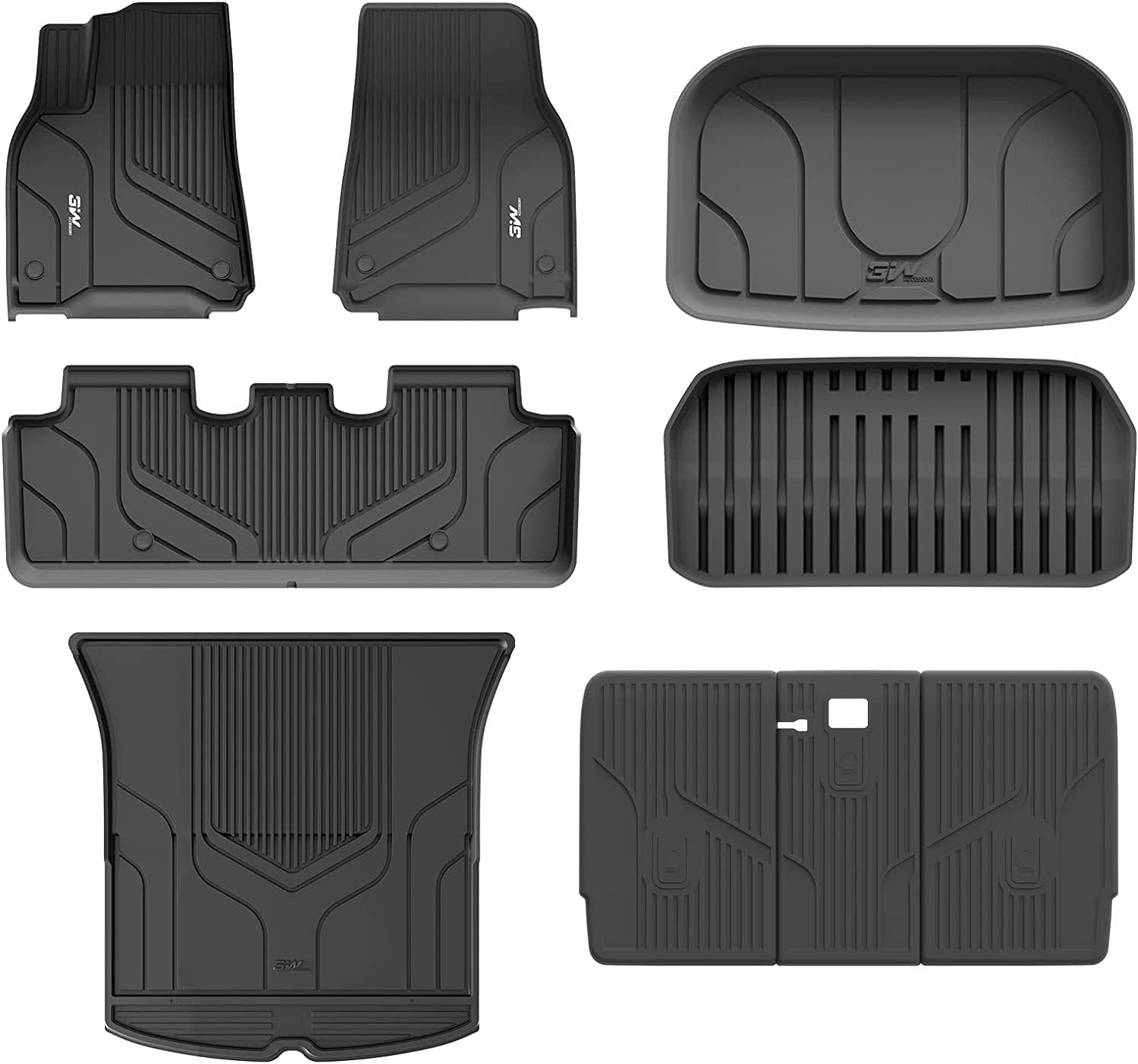 Tesla Model Y 2025 - 2026 ADRIAN 3W Custom Floor Mats TPE Material & All - Weather Protection 5 - Seater - Adrian.UAE
