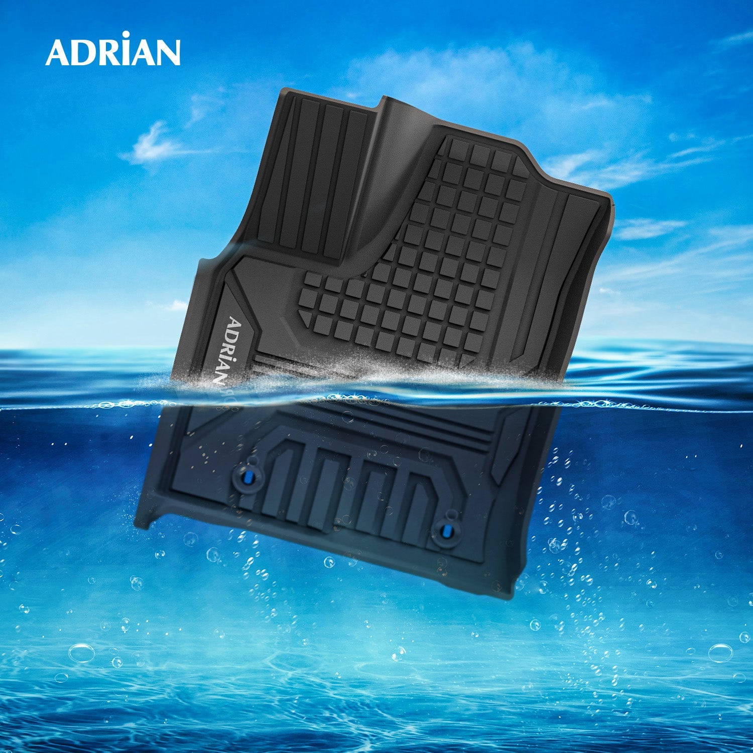 Toyota Land cruiser 2022 - 2025(3 Rows) Black Color - 3W ADRIAN Car Mats - Adrian.UAE