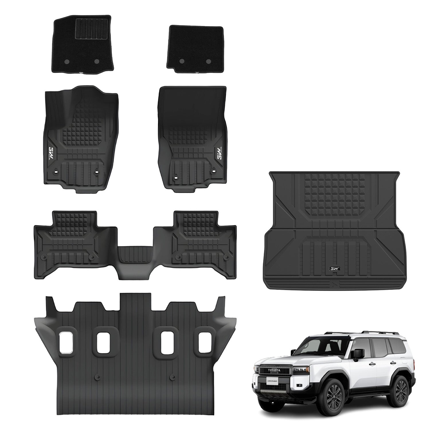 Toyota Prado 2024 - 2025 3W Adrian Pro Series Car Mats - Adrian.UAE