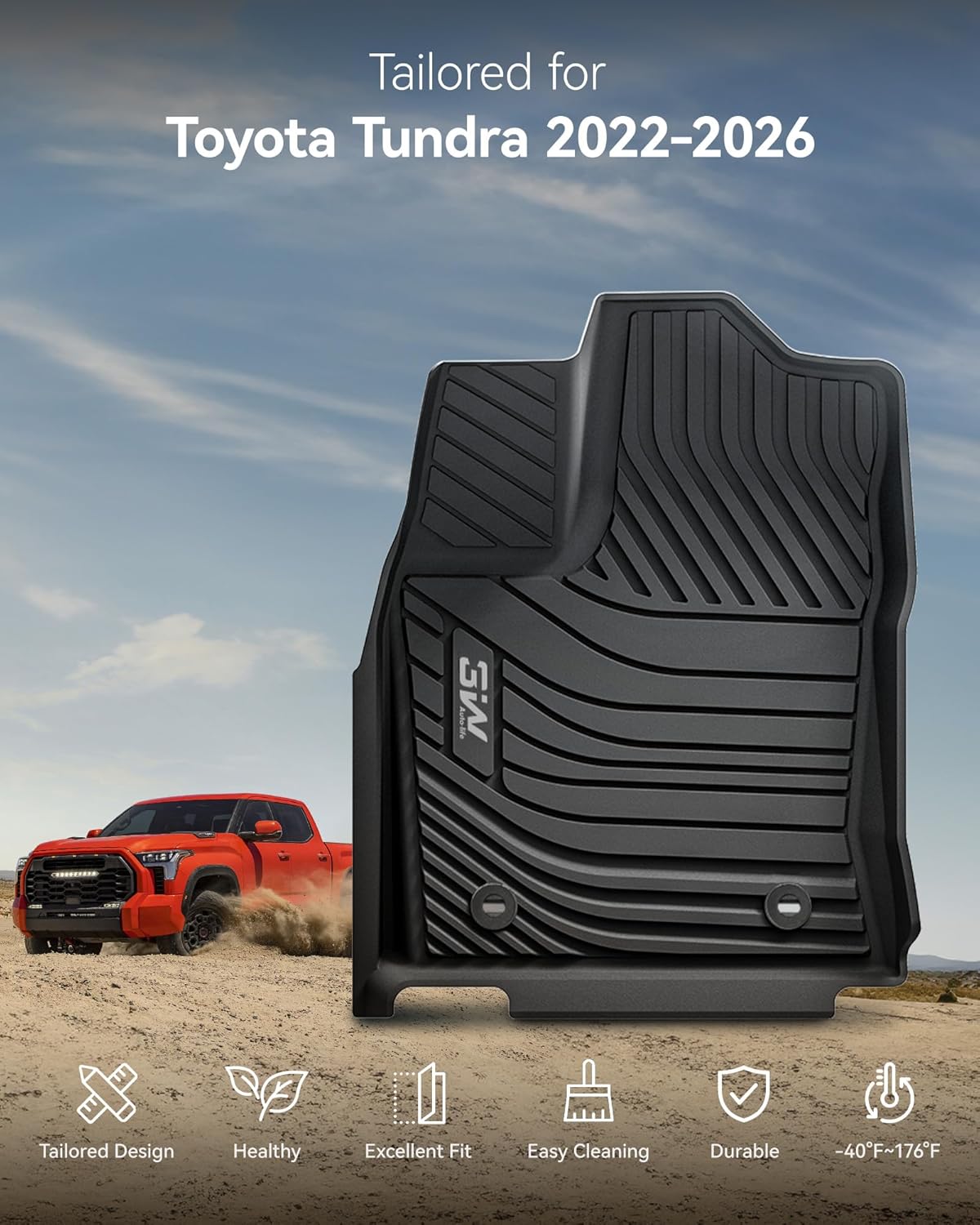 Toyota Tundra 2022 - 2025 - Adrian Car Mats Pro Series - Adrian.UAE