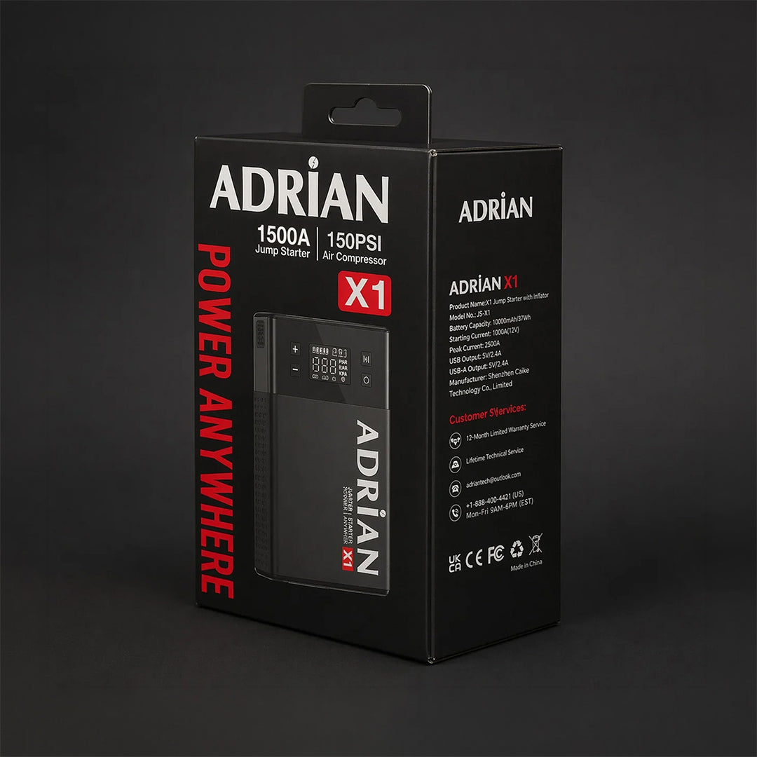 Adrian X1 4-in-1 Jump Starter and Tyre Inflator