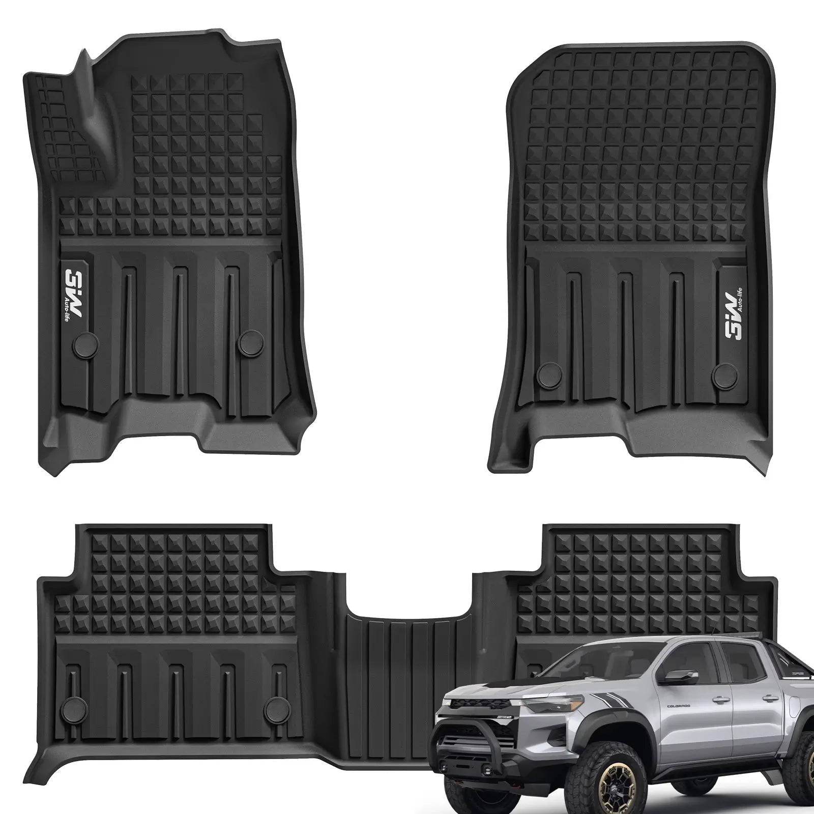 GMC Canyon 2023 - 2026 - Adrian 3W Series Car Mats - Adrian.UAE