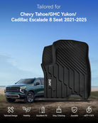 GMC Yukon/Chevrolet Tahoe//Cadillac Escalade 2021 - 2026 (Short Chassis - 2nd Row Bench Seats) - Pro Series Car Mats - Adrian.UAE