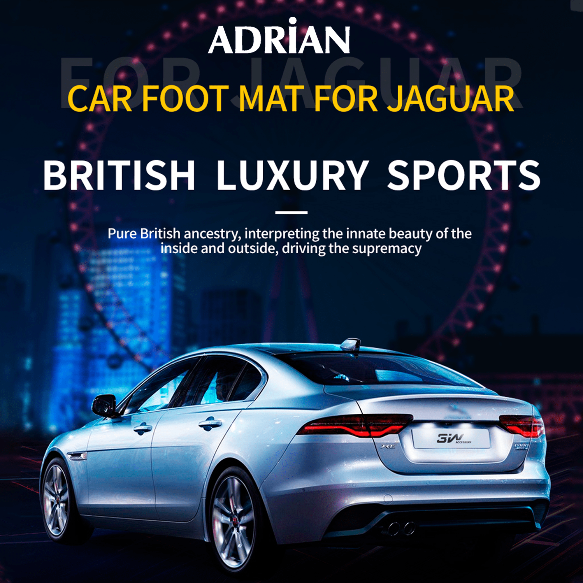 Jaguar F - Pace 2016 - 2025 - Pro Series Car Mats - Adrian.UAE