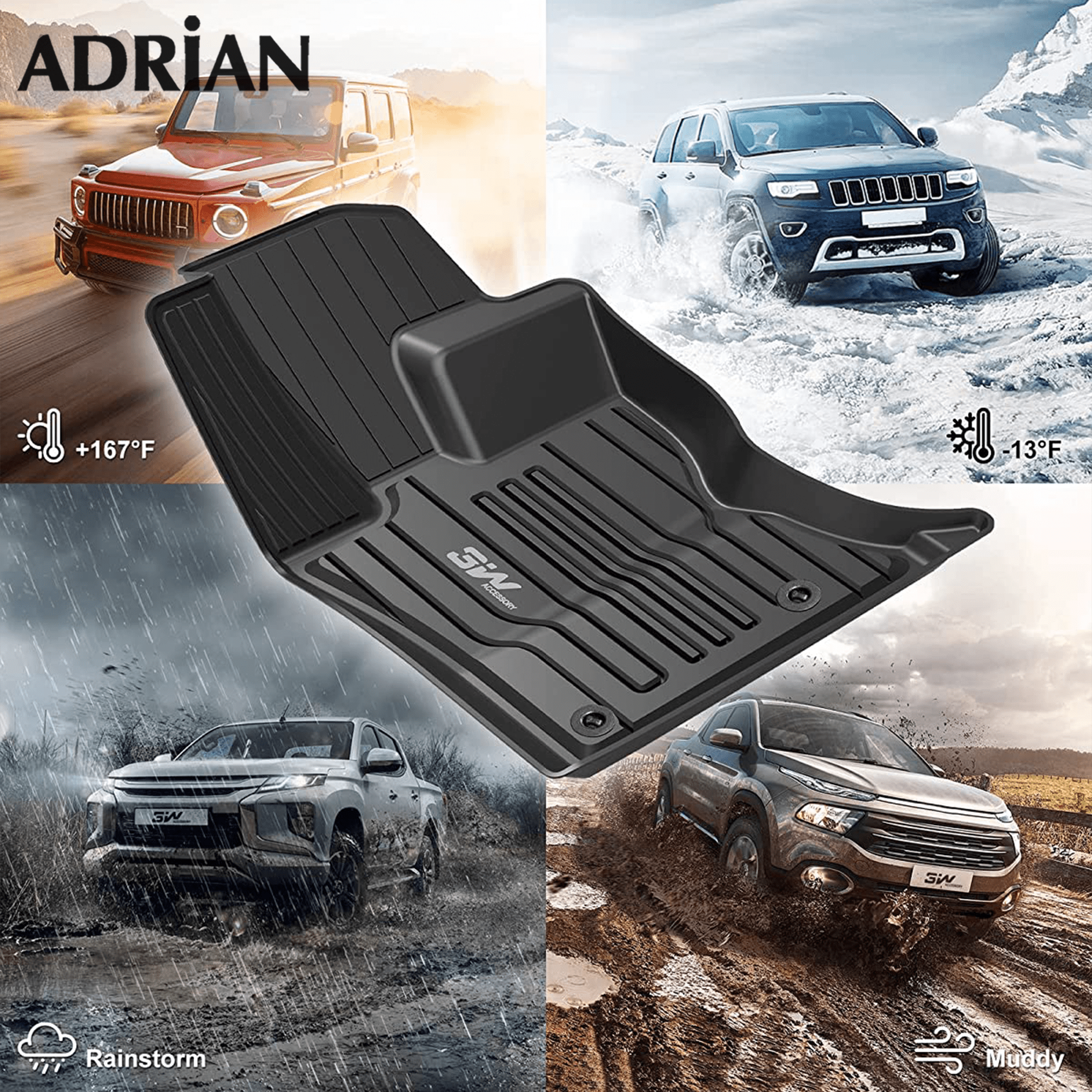 Jaguar F - Pace 2016 - 2025 - Pro Series Car Mats - Adrian.UAE