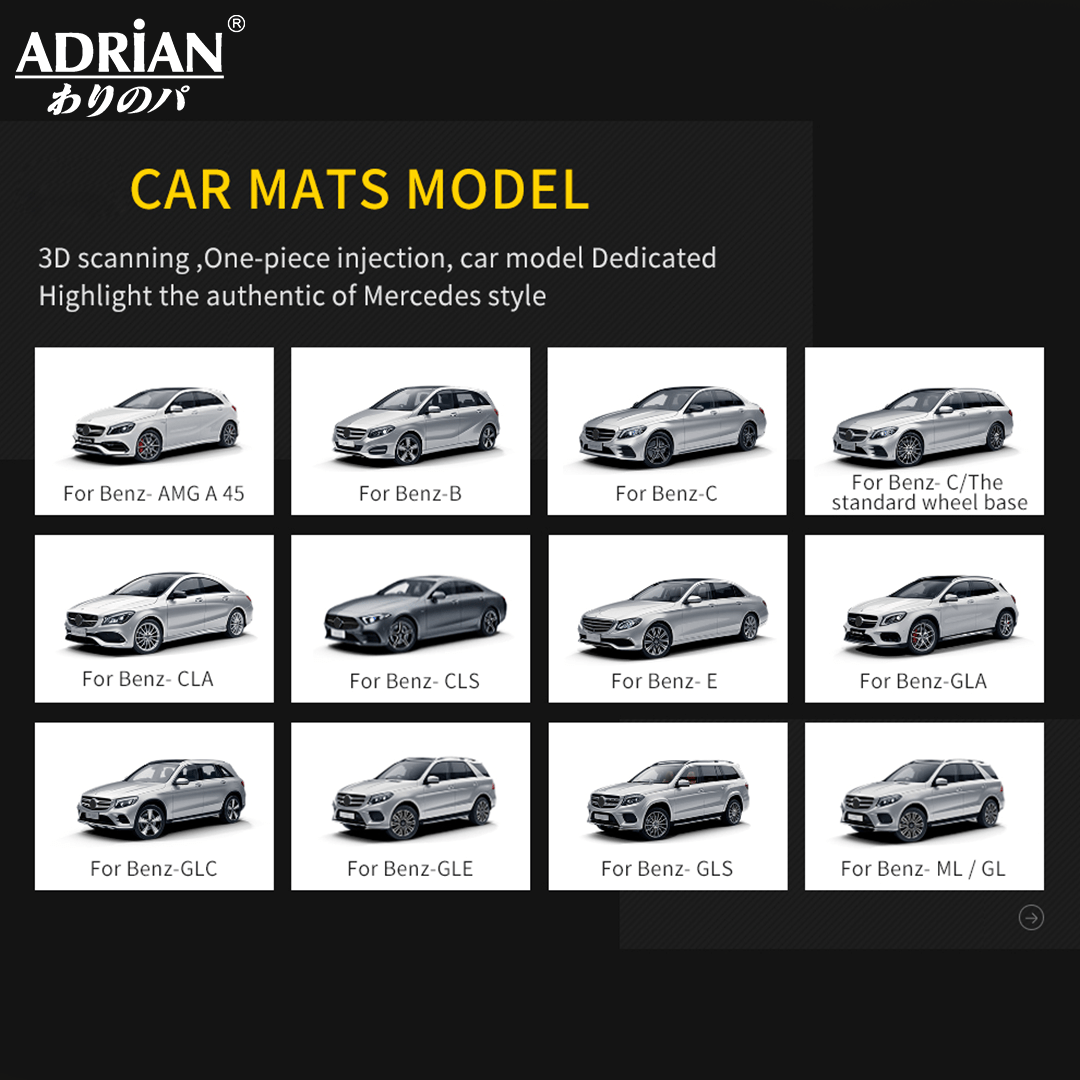 Mercedes Benz GLB 2020 - 2024 - Adrian Car Mats Pro Series - Adrian.UAE