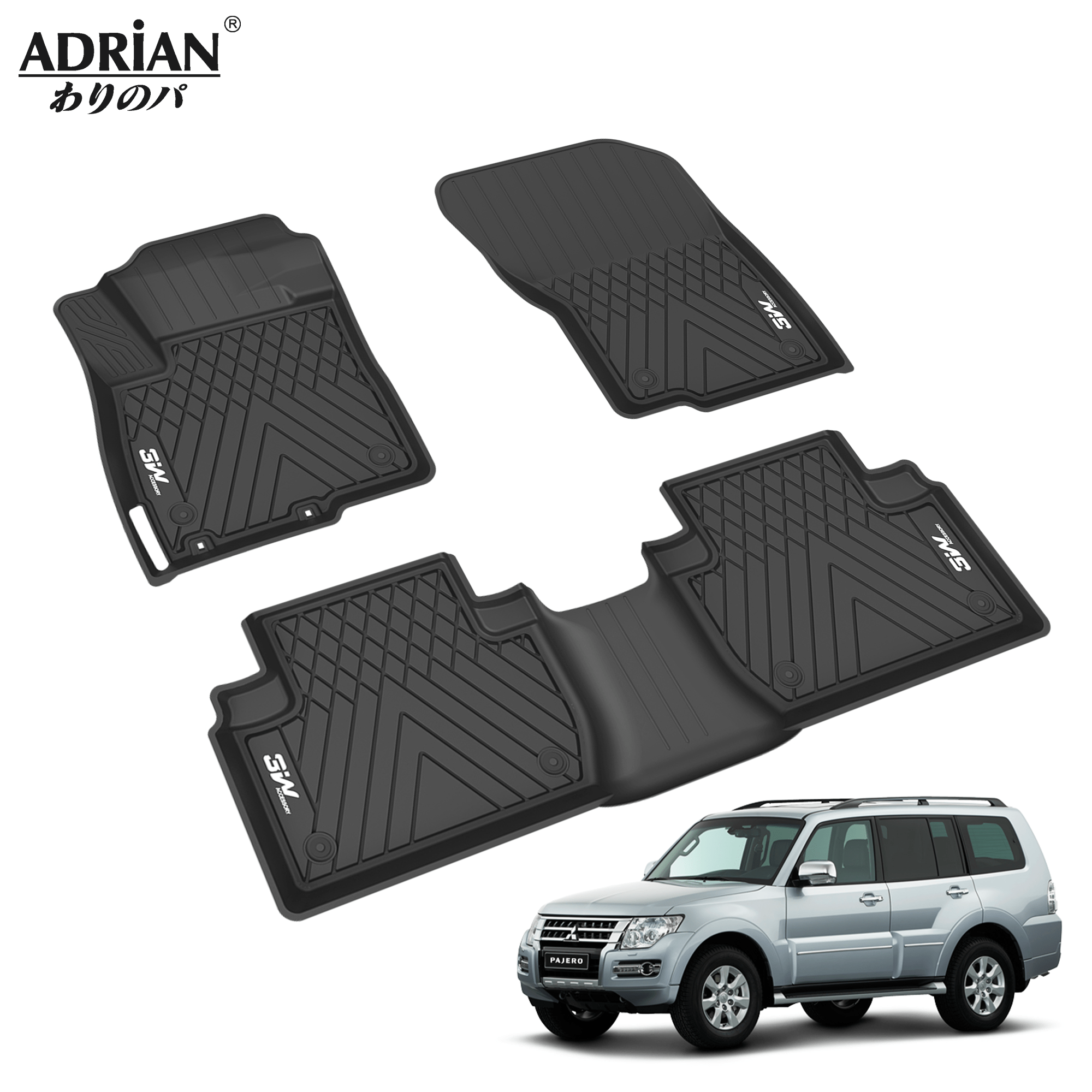 Mitsubishi Pajero 2006 - 2025 - Adrian Car Mats Pro Series - Adrian.UAE