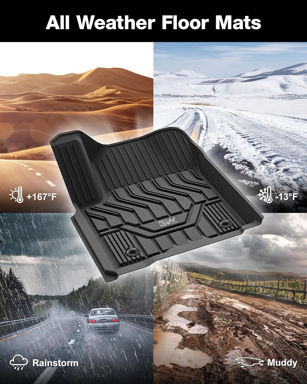 Nissan Patrol / Infiniti QX80 2010 - 2024 Adrian 3W Car Mats Pro Series - Adrian.UAE