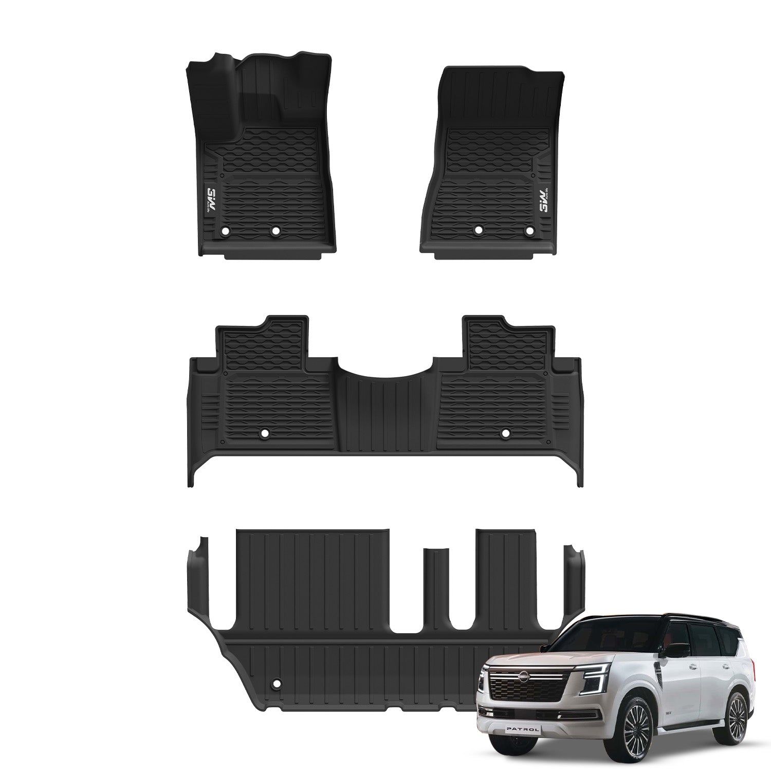 Nissan Patrol / Infinity QX80 2025 - Adrian 3W Car Mats Pro Series - Adrian.UAE