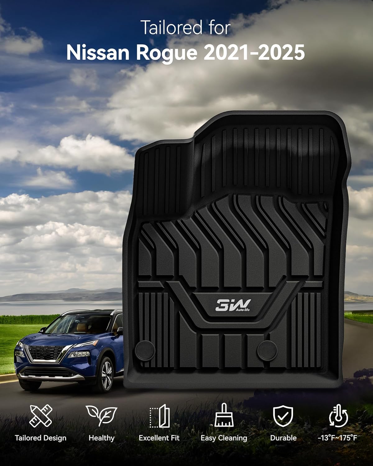 Nissan X - Trail / Nissan Rouge 2023 - 2025 - Adrian Car Mats - Pro Series - Adrian.UAE