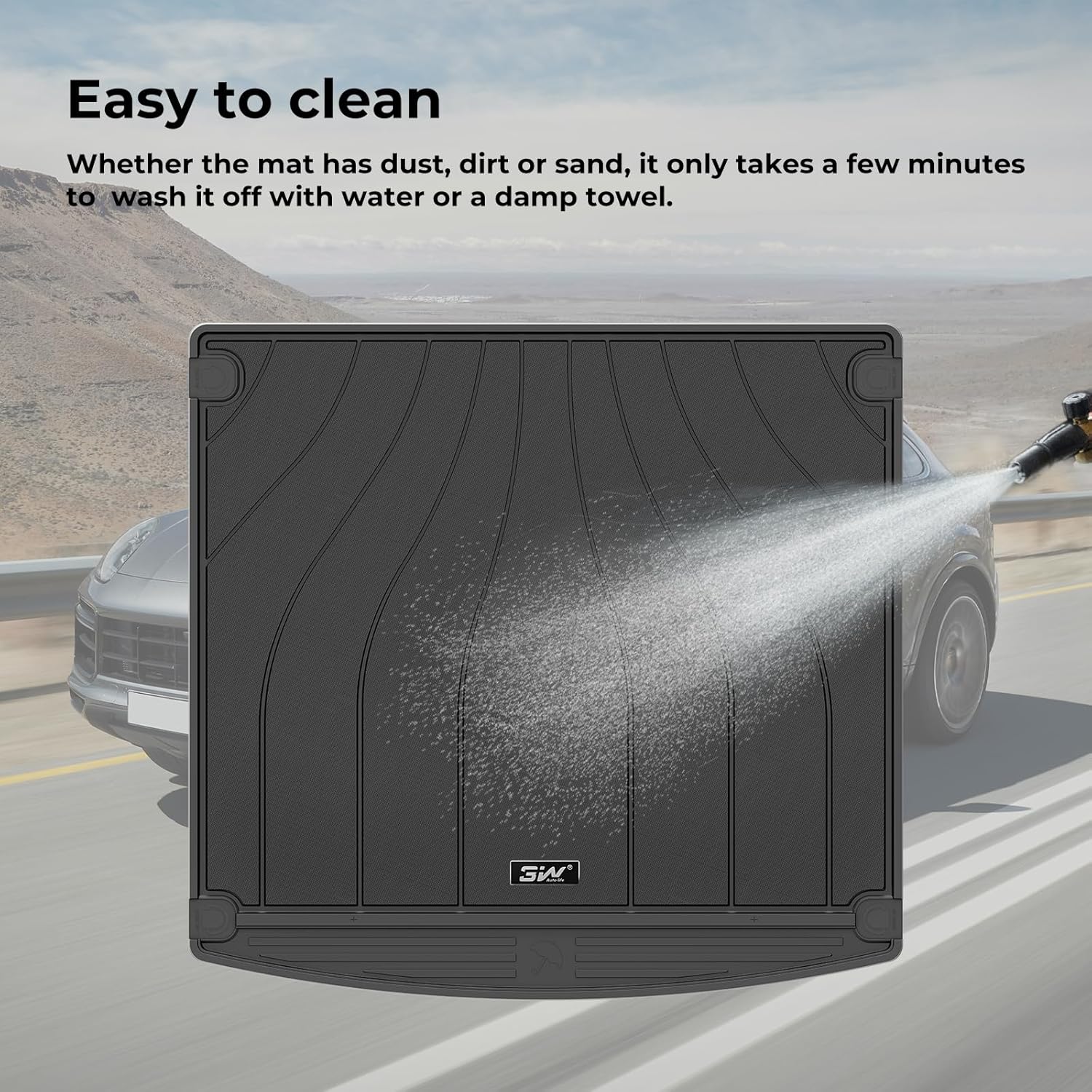 Porsche Cayenne 2018 - 2026 ADRIAN 3W Car Trunk Mat - Adrian.UAE