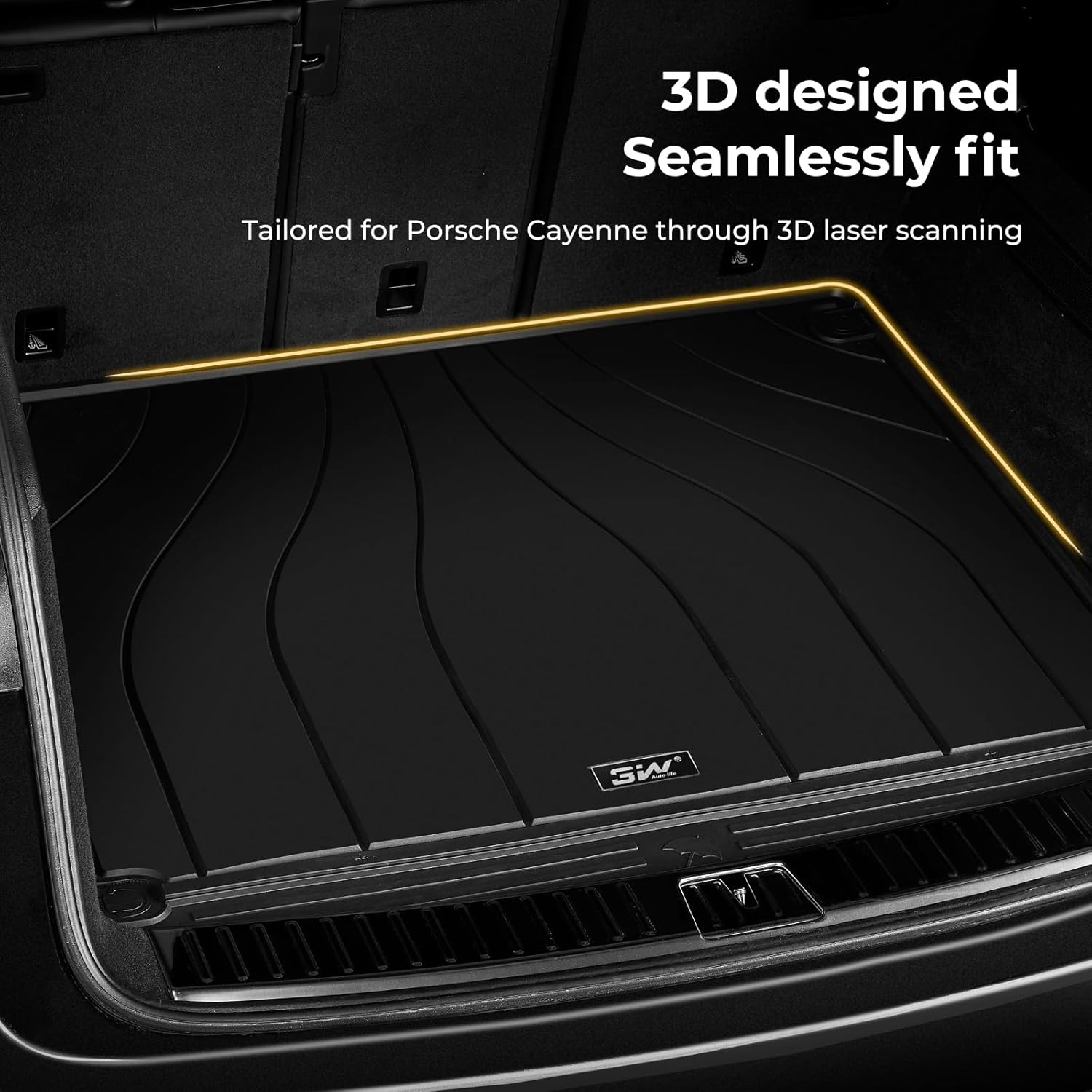 Porsche Cayenne 2018 - 2026 ADRIAN 3W Car Trunk Mat - Adrian.UAE