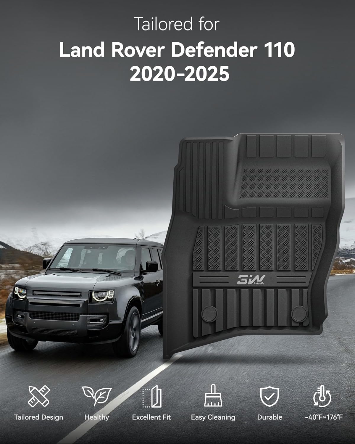 Range Rover Defender 110 (4 Doors) 2020 - 2026 - Adrian Car Mats Pro Series - Adrian.UAE
