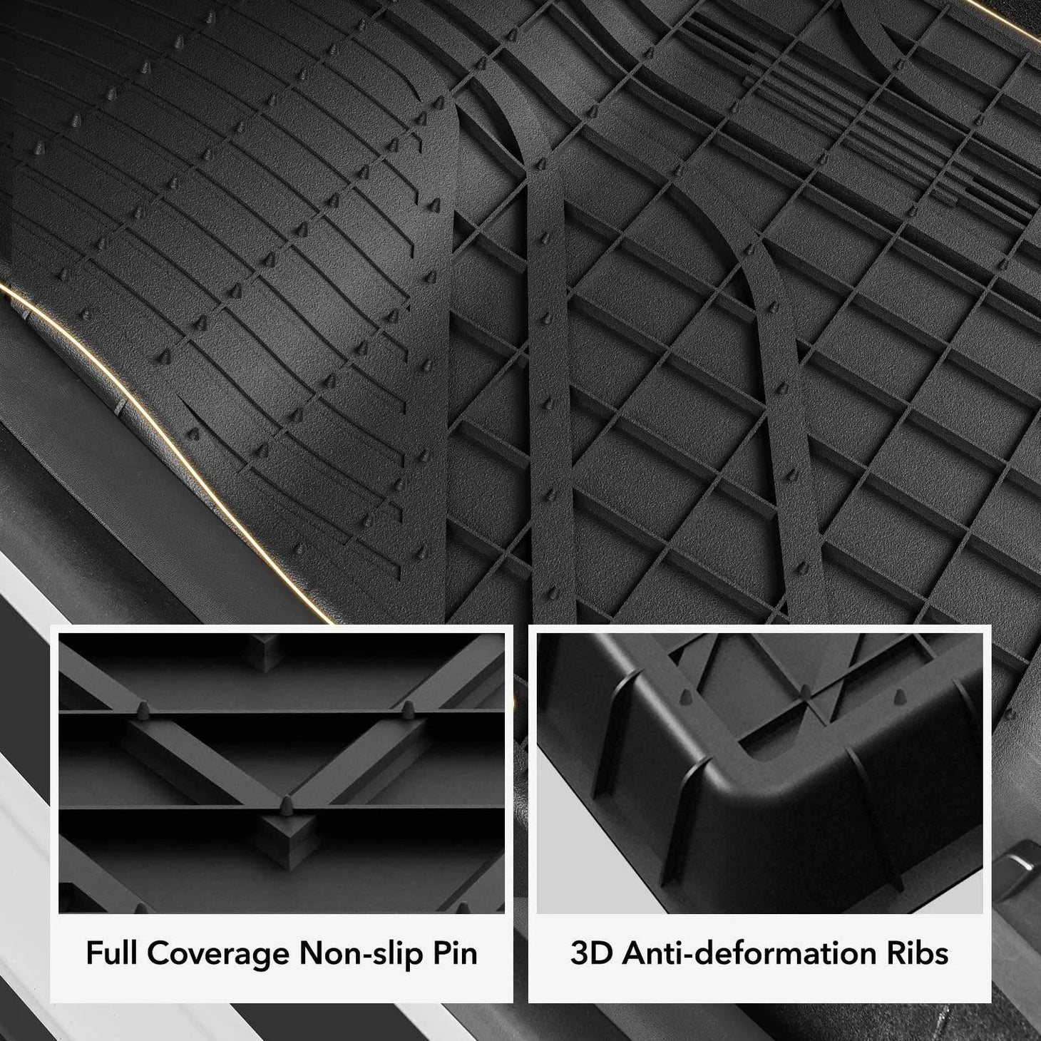 Tesla Model S 2022 - 2025 ADRIAN Custom Floor Mats TPE Material & All - Weather Protection - Adrian.UAE