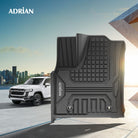Toyota Land cruiser 2022 - 2025(3 Rows) Black Color - 3W ADRIAN Car Mats - Adrian.UAE