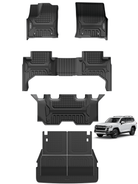Toyota Land cruiser 2022 - 2025(3 Rows) Black Color - 3W ADRIAN Car Mats - Adrian.UAE