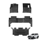 Toyota Land cruiser 2022 - 2025(3 Rows) Black Color - 3W ADRIAN Car Mats - Adrian.UAE