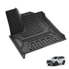 Toyota Land cruiser 2022 - 2025(3 Rows) Black Color - 3W ADRIAN Car Mats - Adrian.UAE