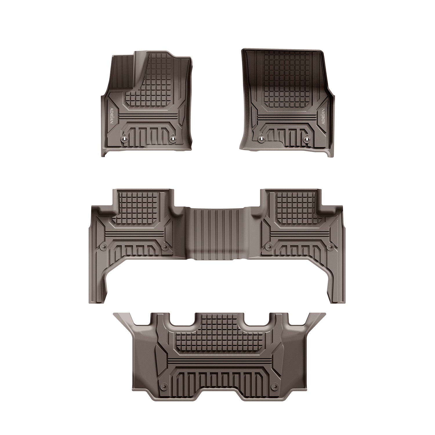 Toyota Land cruiser 2022 - 2026 (3 Rows) 3W ADRIAN Car Mats - Adrian.UAE