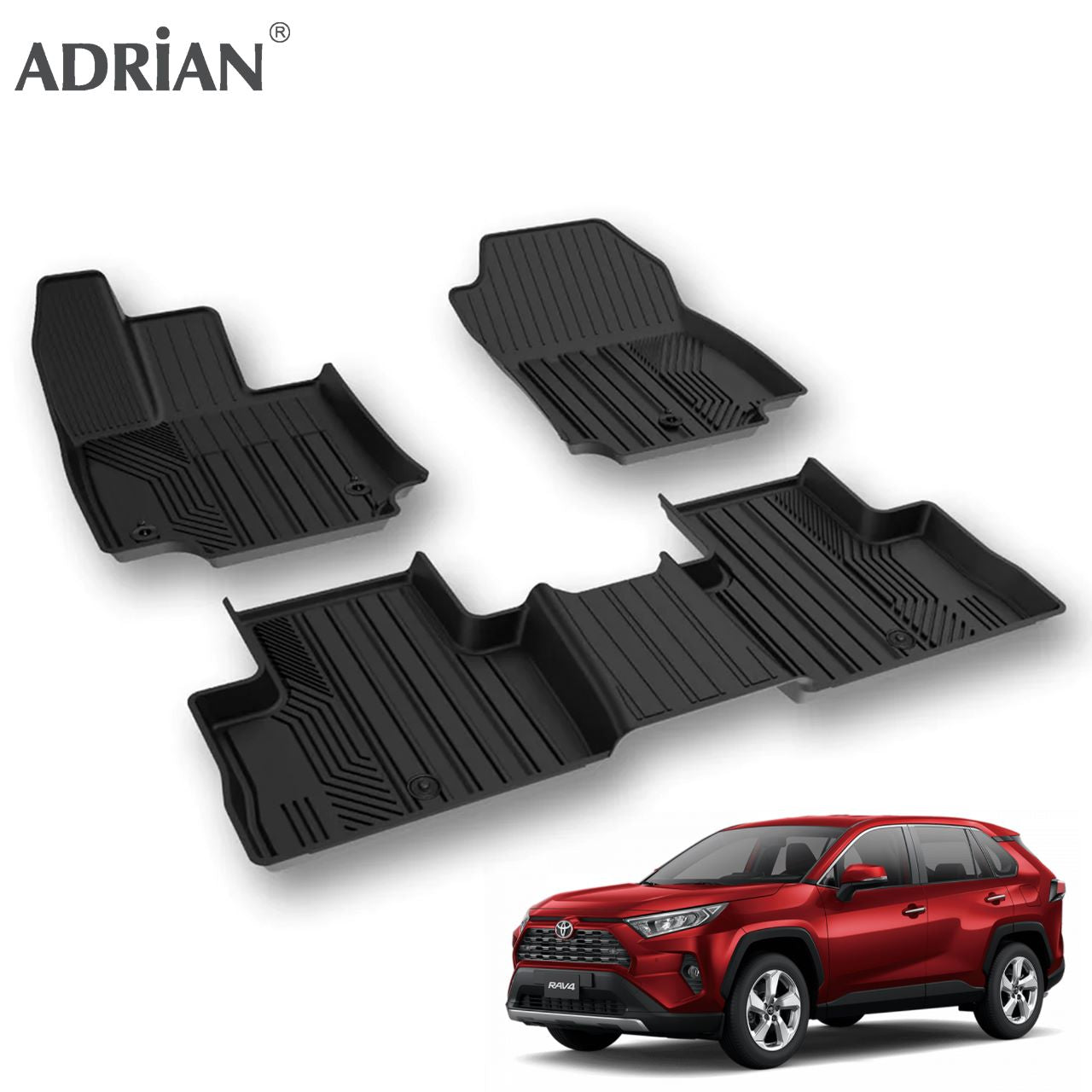 Toyota Rav4 2019 - 2025 (Petrol only not hybrid) - Adrian Car Mats Pro Series - Adrian.UAE