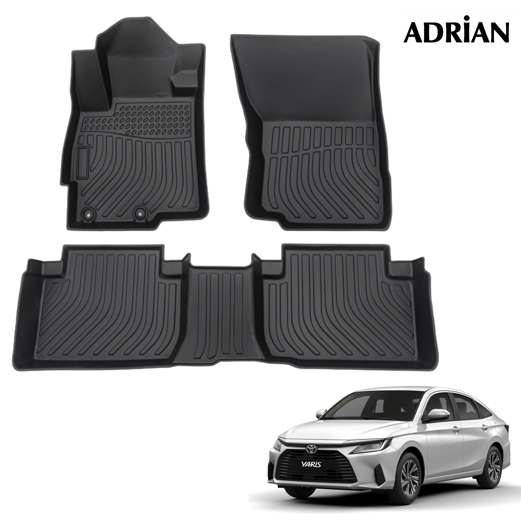 Toyota Yaris 2023 - 2025 - Comfort Series Car Mats - Adrian.UAE